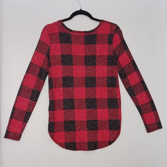 Women's Old Nave Lightweight Buffalo/Checkered/Plaid Long Sleeve Top Size Small - Picture 2 of 6